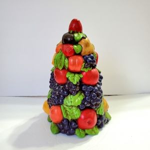 Vintage Holland Mold Ceramic Fruit Tree Topiary 12"